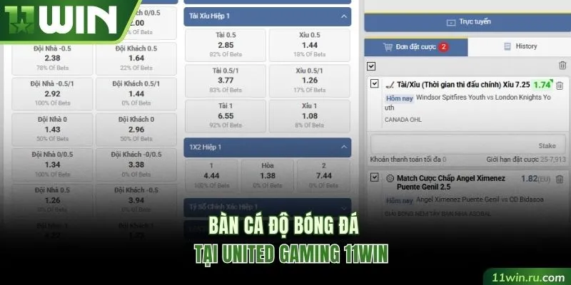 Bàn cá độ bóng đá tại United Gaming 11WIN